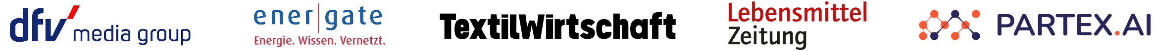 dfv Media Group, energate, TextilWirtschaft, Lebensmittel Zeitung, Partex.AI